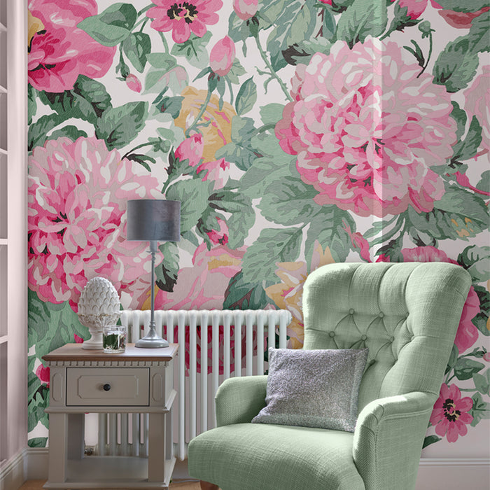Laura Ashley Aveline Fotobehang - Bloemen - 280x300cm - Roze