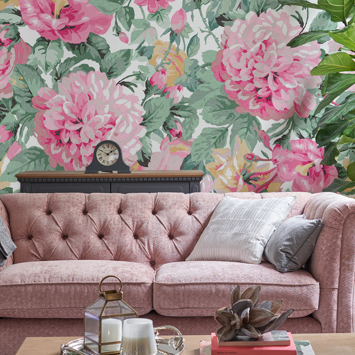 Laura Ashley Aveline Fotobehang - Bloemen - 280x300cm - Roze