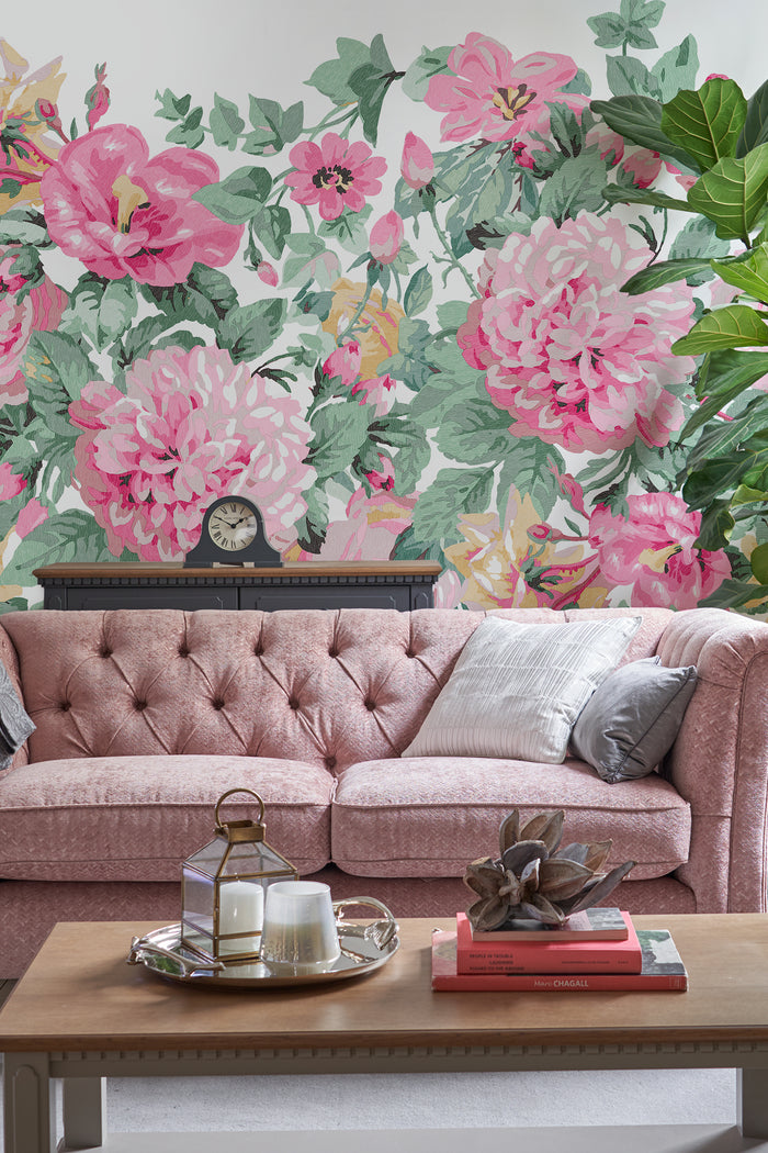 Laura Ashley Aveline Fotobehang - Bloemen - 280x300cm - Roze