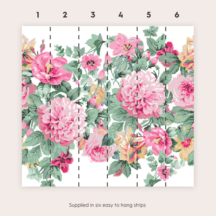 Laura Ashley Aveline Fotobehang - Bloemen - 280x300cm - Roze