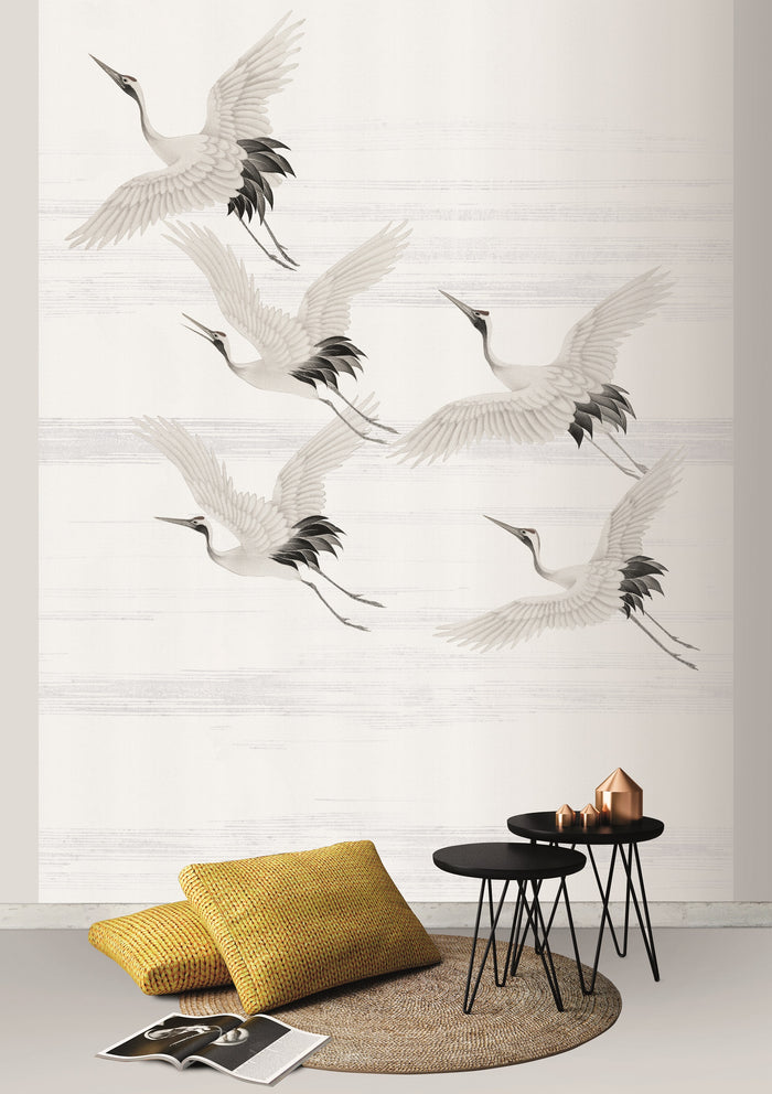 Art for the Home Fotobehang - Kraanvogels - 280x200cm