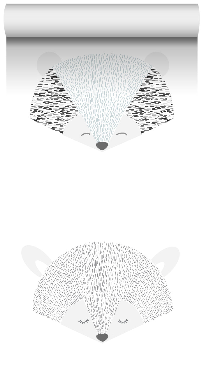 ESTAhome XXL behang dierenkoppen lichtgrijs - 50 x 900 cm - 158832