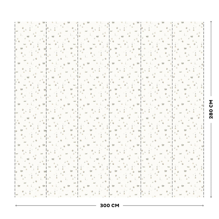 Little Dutch Sailors Bay White Fotobehang - Boten - 2,80x3m - Wit