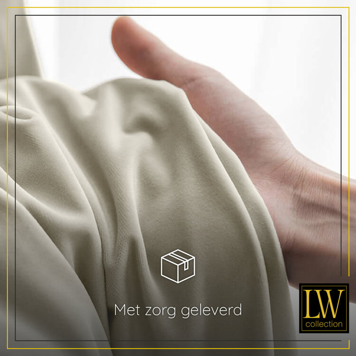 LW Collection Kant en klaar gordijnen taupe 140x270cm