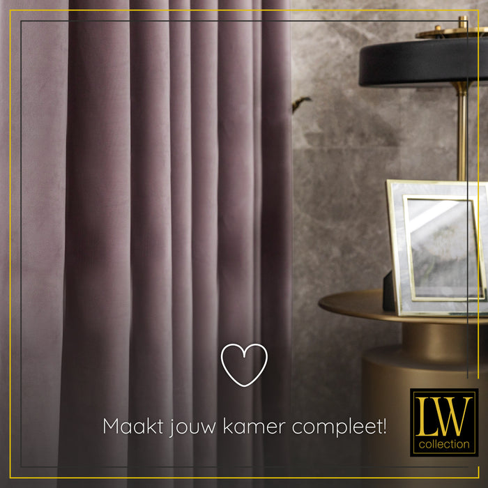 LW Collection Kant en klaar gordijnen roze 140x240cm