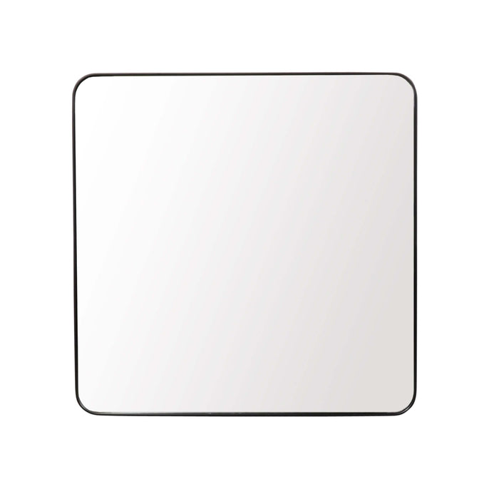 Furnified - Vierkante Zwarte Spiegel - 80×80cm