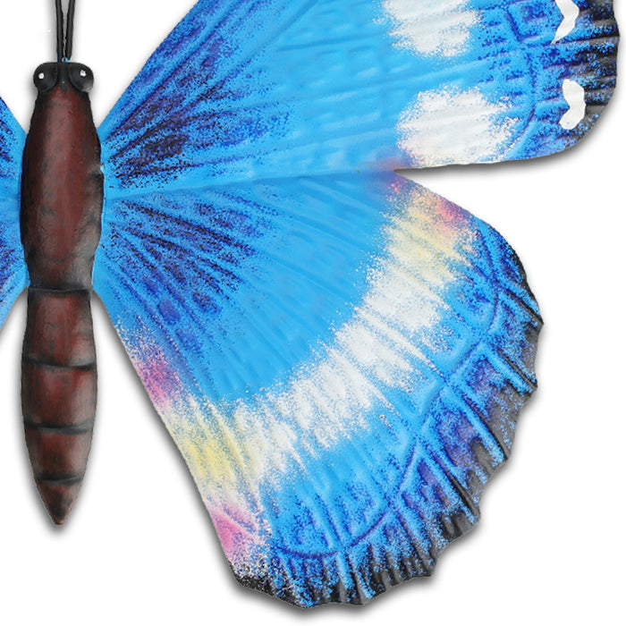 Pro Garden wandvlinder - tuindecoratie - metaal - 31 x 23 cm