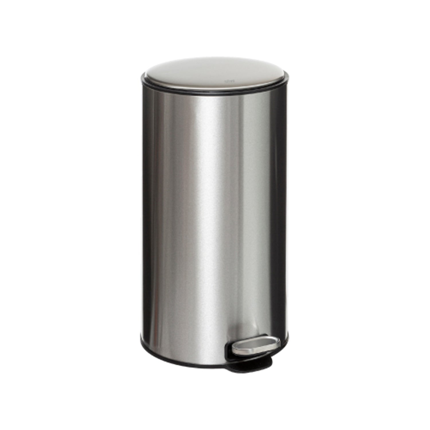 5Five Prullenbak|pedaalemmer - zilver - metaal - 30 liter - 39 x 62 cm