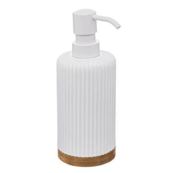 5Five Zeeppompje van kunststeen - wit - 270 ml - zeepdispenser