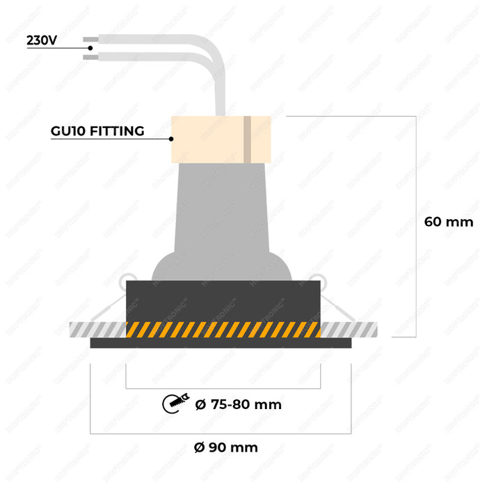 HOFTRONIC 3x Miro - LED Inbouwspots Zwart Kantelbaar