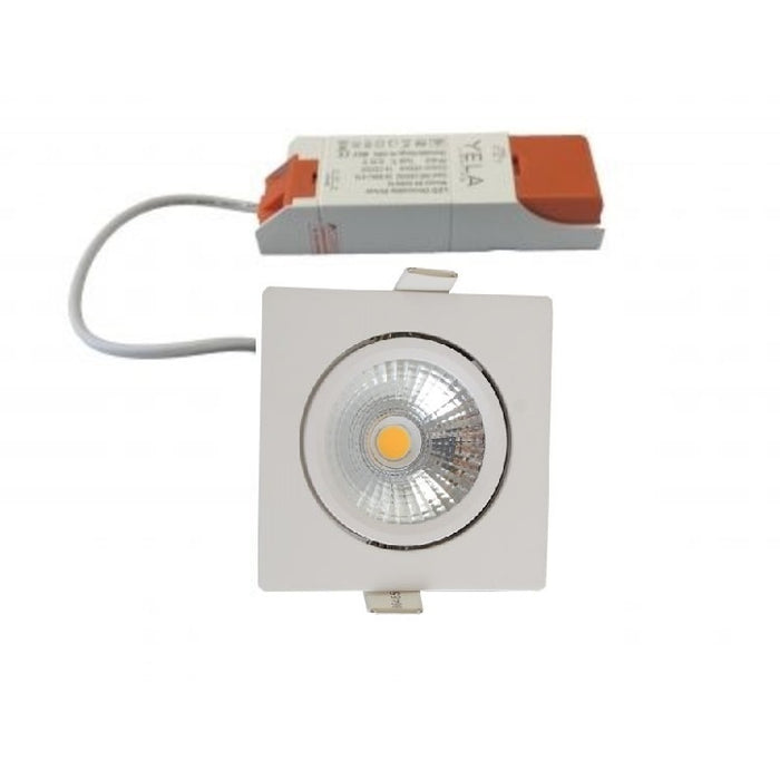 LT-Luce Inbouwspot Thin Vierkant Wit IP44