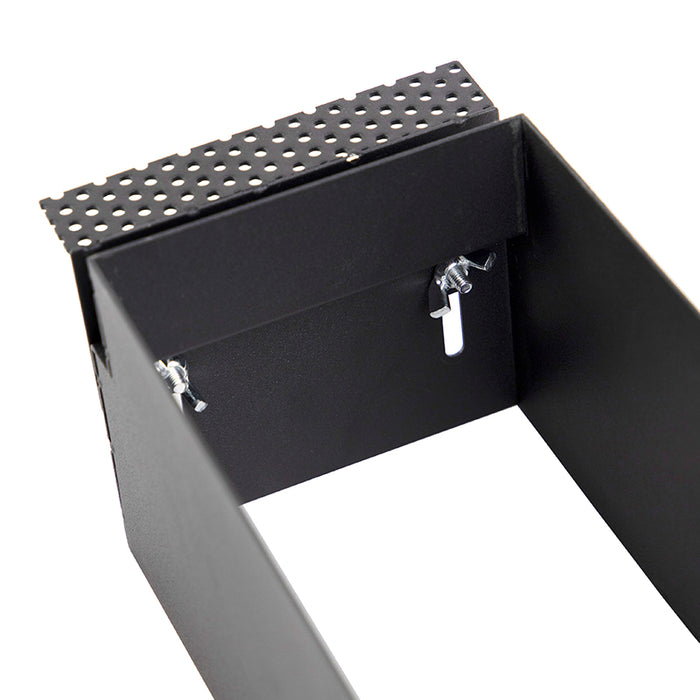 QAZQA Inbouwspot zwart GU10 AR70 trimless 3-lichts - Oneon