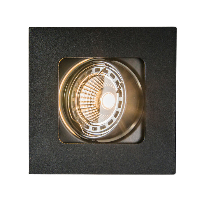 QAZQA Vierkante inbouwspot zwart draai- en kantelbaar - Artemis