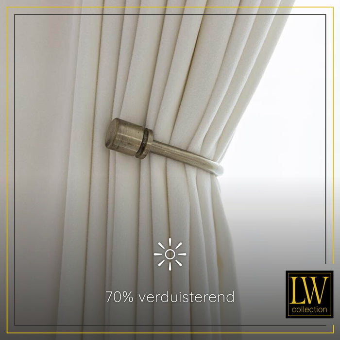 LW Collection Kant en klare gordijnen wit 140x175cm