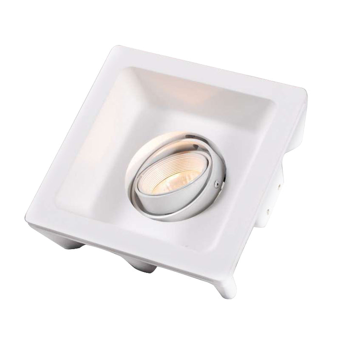 QAZQA Inbouwspot wit 15 cm vierkant kantelbaar - Gypsy Stucco