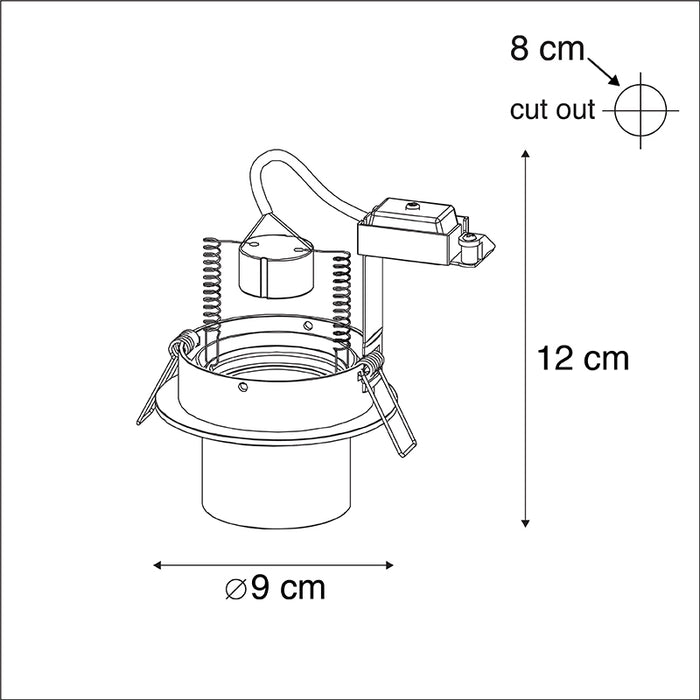 QAZQA Smart inbouwspot wit kantelbaar incl. wifi GU10 - Installa