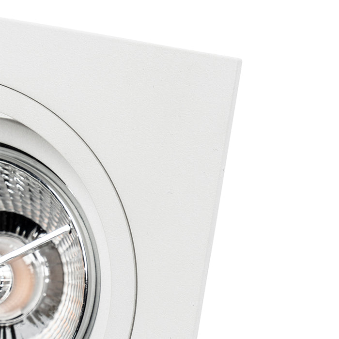 QAZQA Vierkante inbouwspot wit verstelbaar - Chuck 70