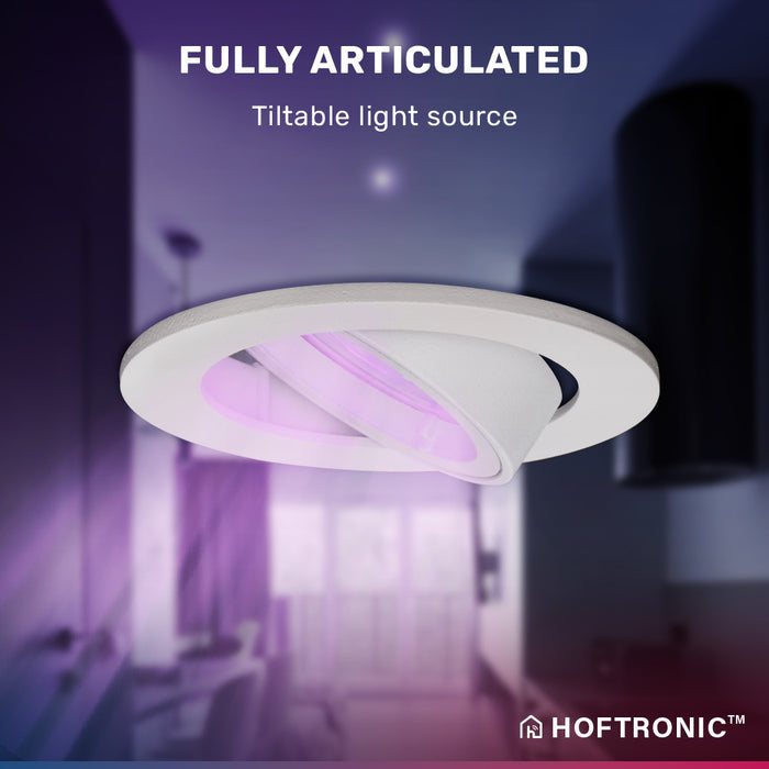 HOFTRONIC 3x Dublin Smart Inbouwspots RGBWW IP20 Wit