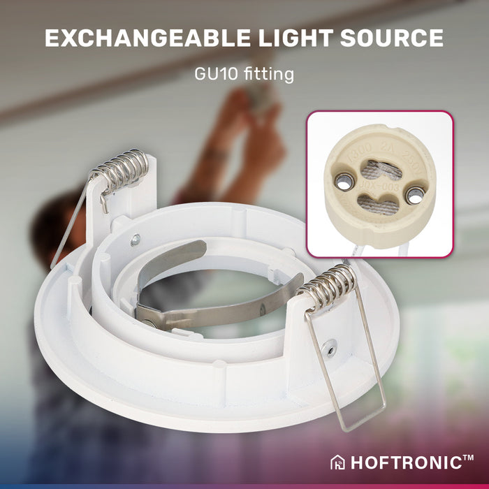 HOFTRONIC 3x Dublin Smart Inbouwspots RGBWW IP20 Wit