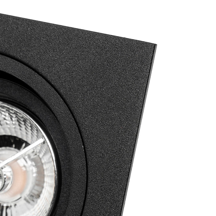 QAZQA Moderne inbouwspot zwart verstelbaar - Chuck 70