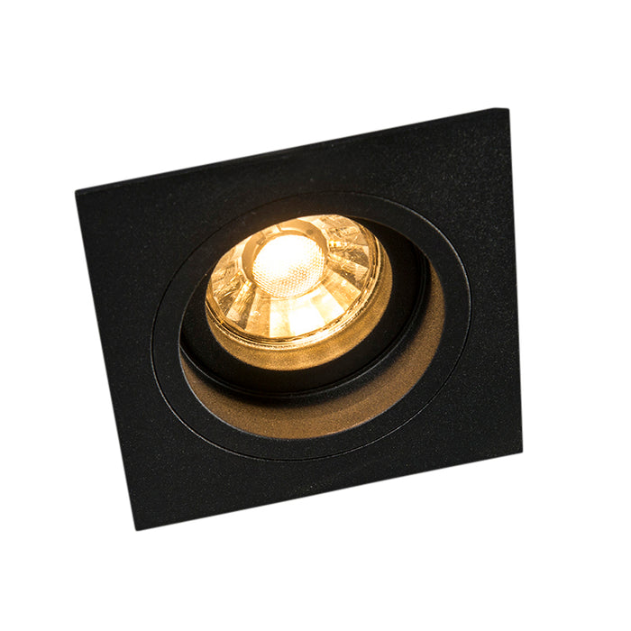 QAZQA Moderne inbouwspot zwart 9,3 cm draai- en kantelbaar - Chuck