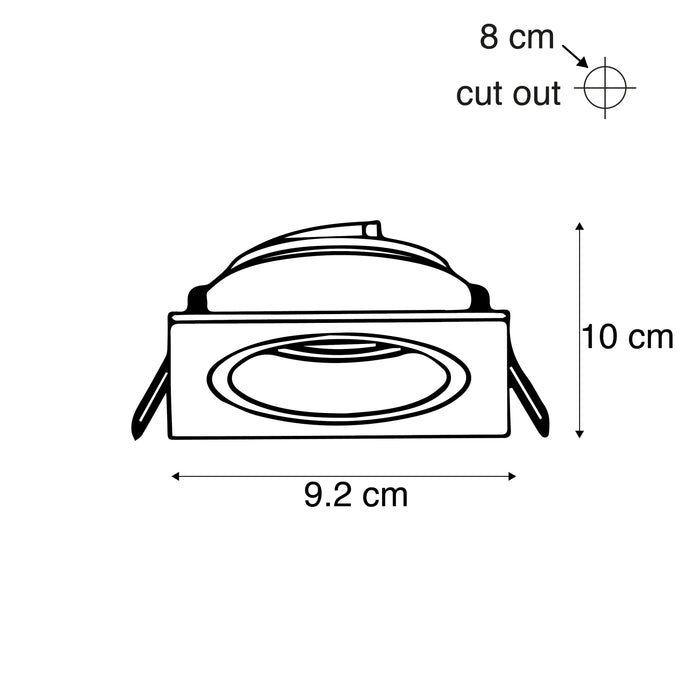 QAZQA Moderne inbouwspot zwart 9,3 cm draai- en kantelbaar - Chuck