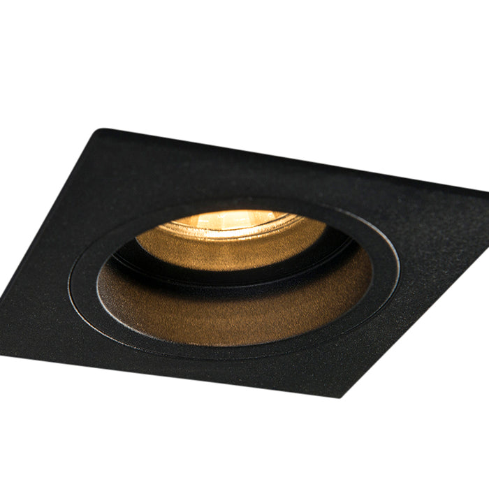 QAZQA Moderne inbouwspot zwart 9,3 cm draai- en kantelbaar - Chuck