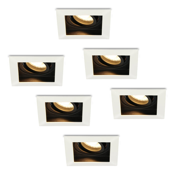 HOFTRONIC 6x Durham - LED Inbouwspots Wit Kantelbaar