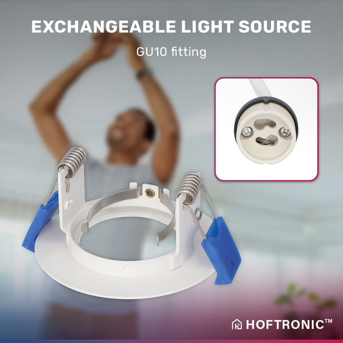 HOFTRONIC 3x Bari Smart Inbouwspots RGBWW IP65 Wit