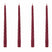 RIVERDALE - Dinerkaarsen - burgundy Gedraaide kaarsen set van 4