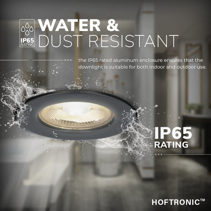 HOFTRONIC  Nola - LED Inbouwspots Badkamer IP65 Zwart