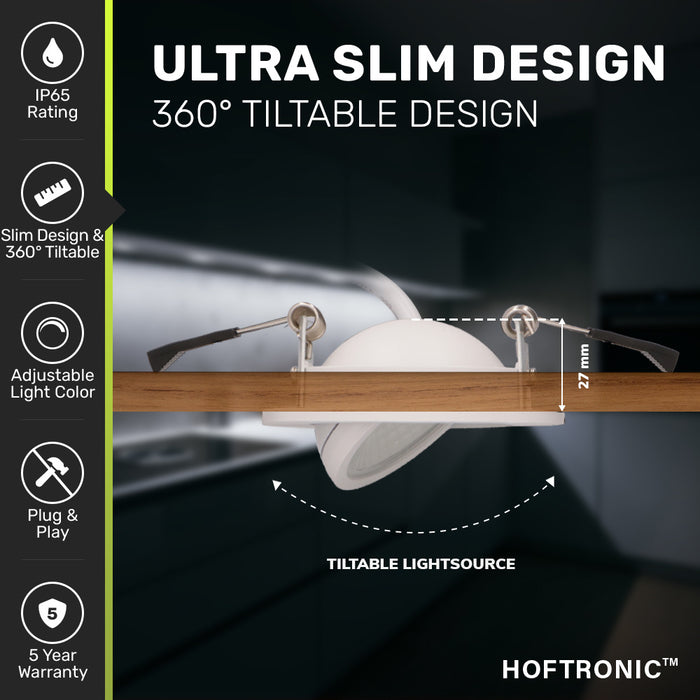 HOFTRONIC  Sierra - LED Inbouwspots Badkamer IP65 Wit