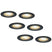 HOFTRONIC 6x Nola - LED Inbouwspots Badkamer IP65 Zwart