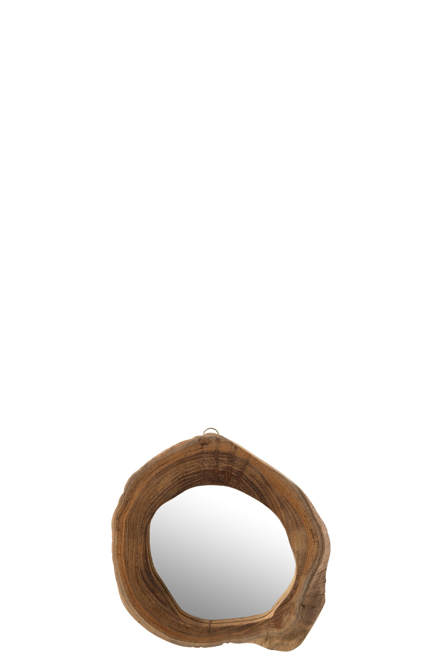 J-Line Spiegel Onregelmatig Hout Bruin Small