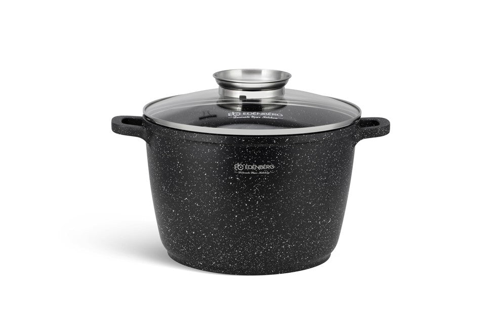 Edenberg Black Line - Kookpan met Deksel - Ø 24 cm - Aluminium