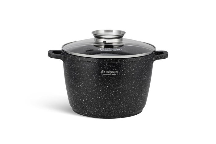 Edenberg Black Line - Kookpan met Deksel - Ø 24 cm - Aluminium