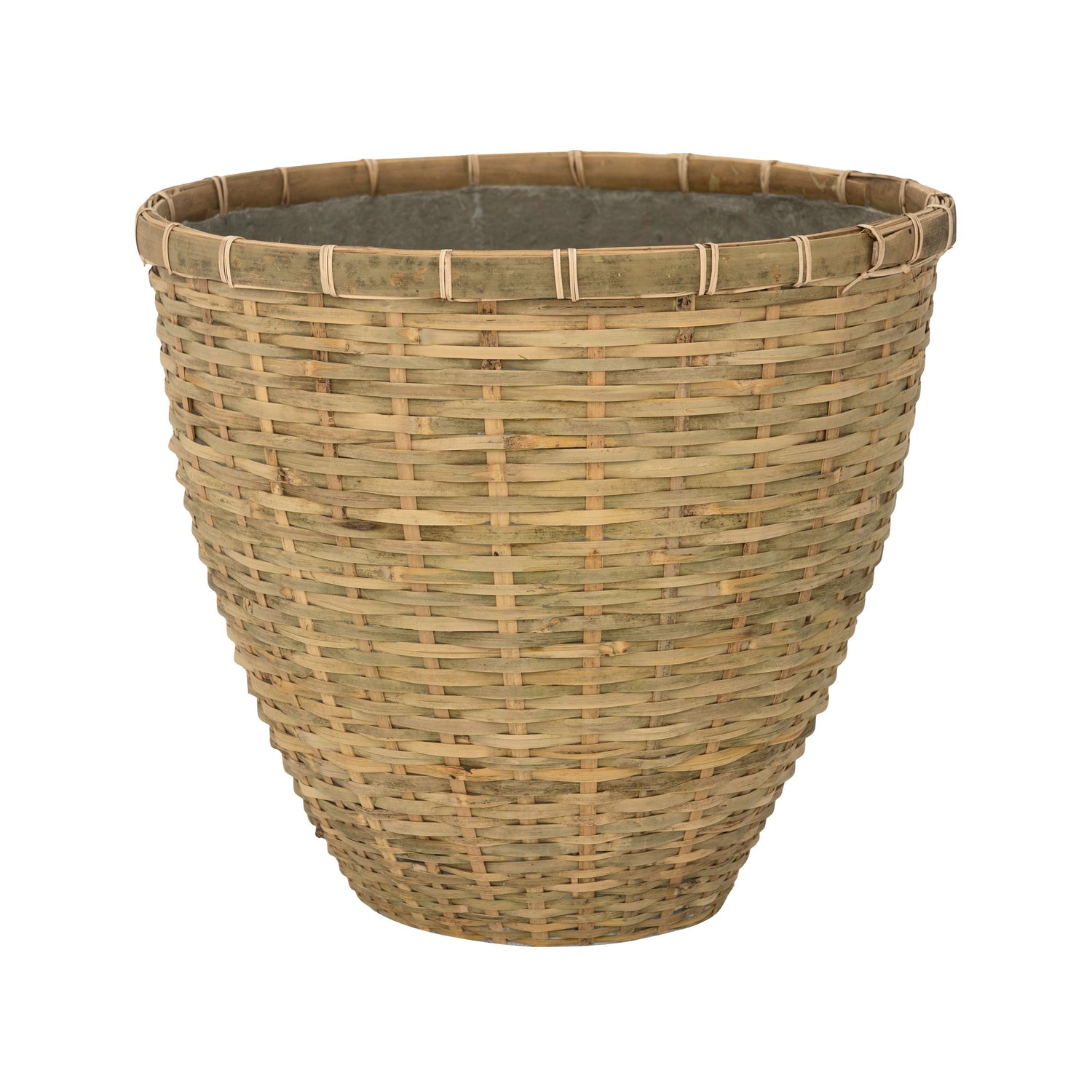 Pottery Pots Bloempot-Plantenbak Cement-Bamboe D 25 cm H 29 cm