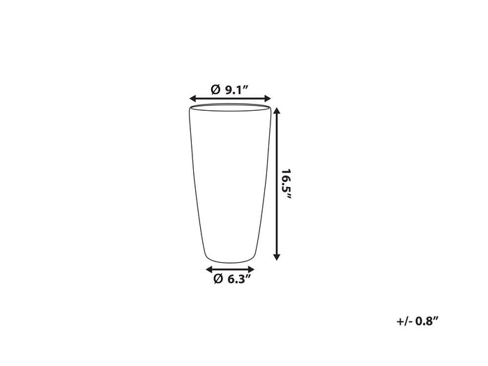 Beliani - ABDERA - Plantenbak - Lichtgrijs - 23 cm - Stenenmix
