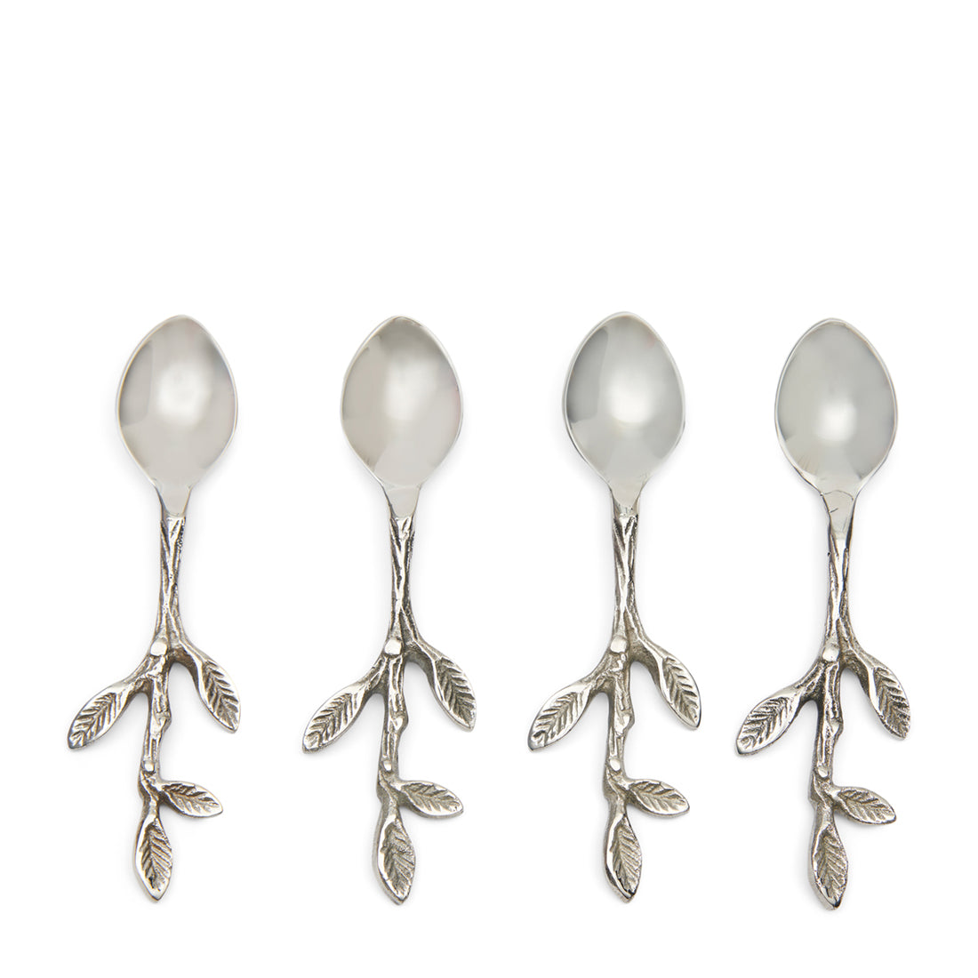Riviera Maison Bestek Lovely Leaf Zilver - Set 4 Stuks