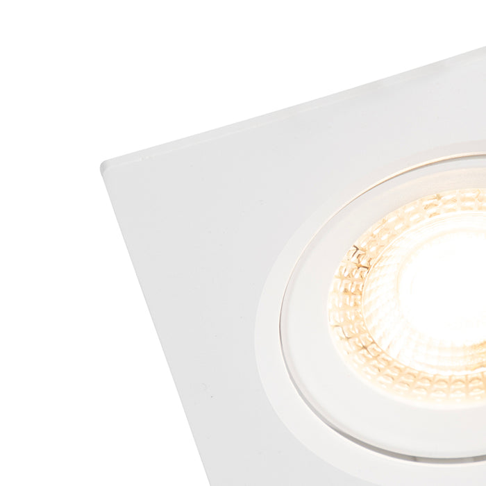 QAZQA Set van 3 inbouwspots wit incl. LED 3-staps dimbaar - Miu