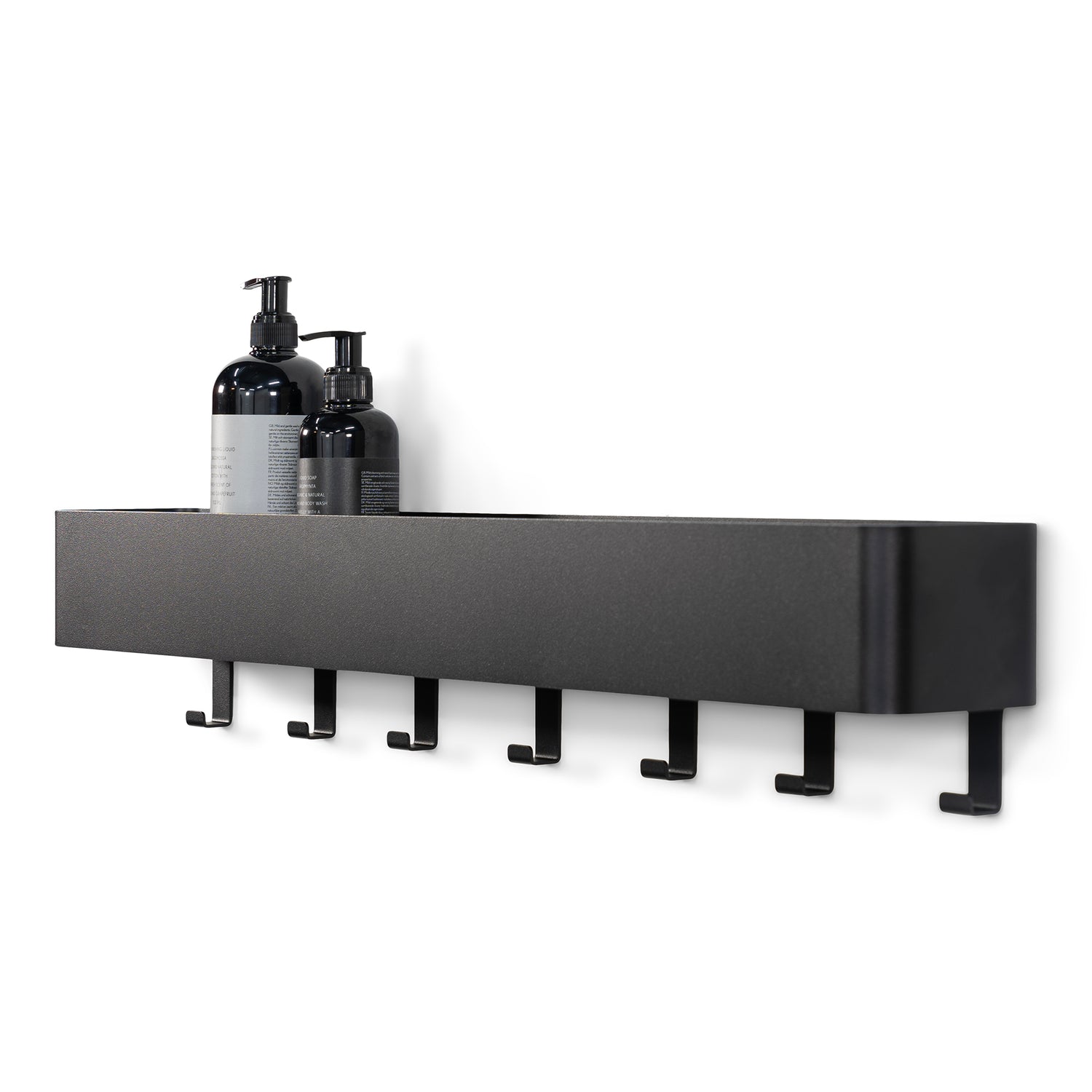 Spinder Design Multi 7 Wandkapstok H 13 cm - Zwart