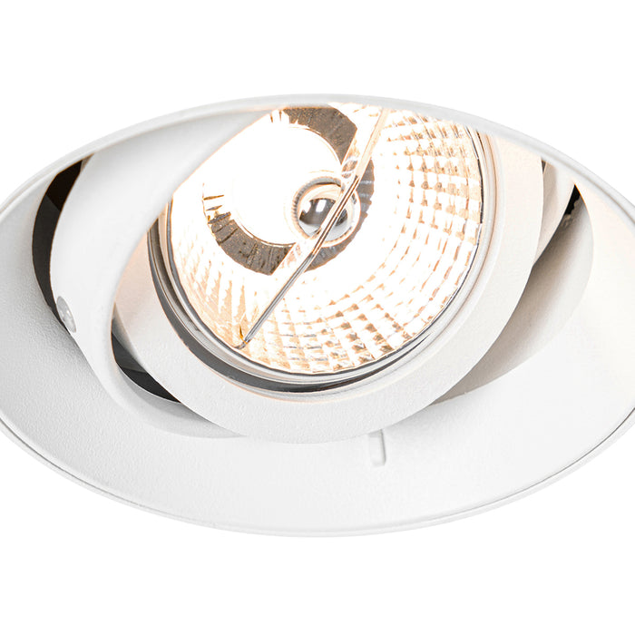 QAZQA Moderne inbouwspot wit GU10 AR70 rond trimless - Oneon