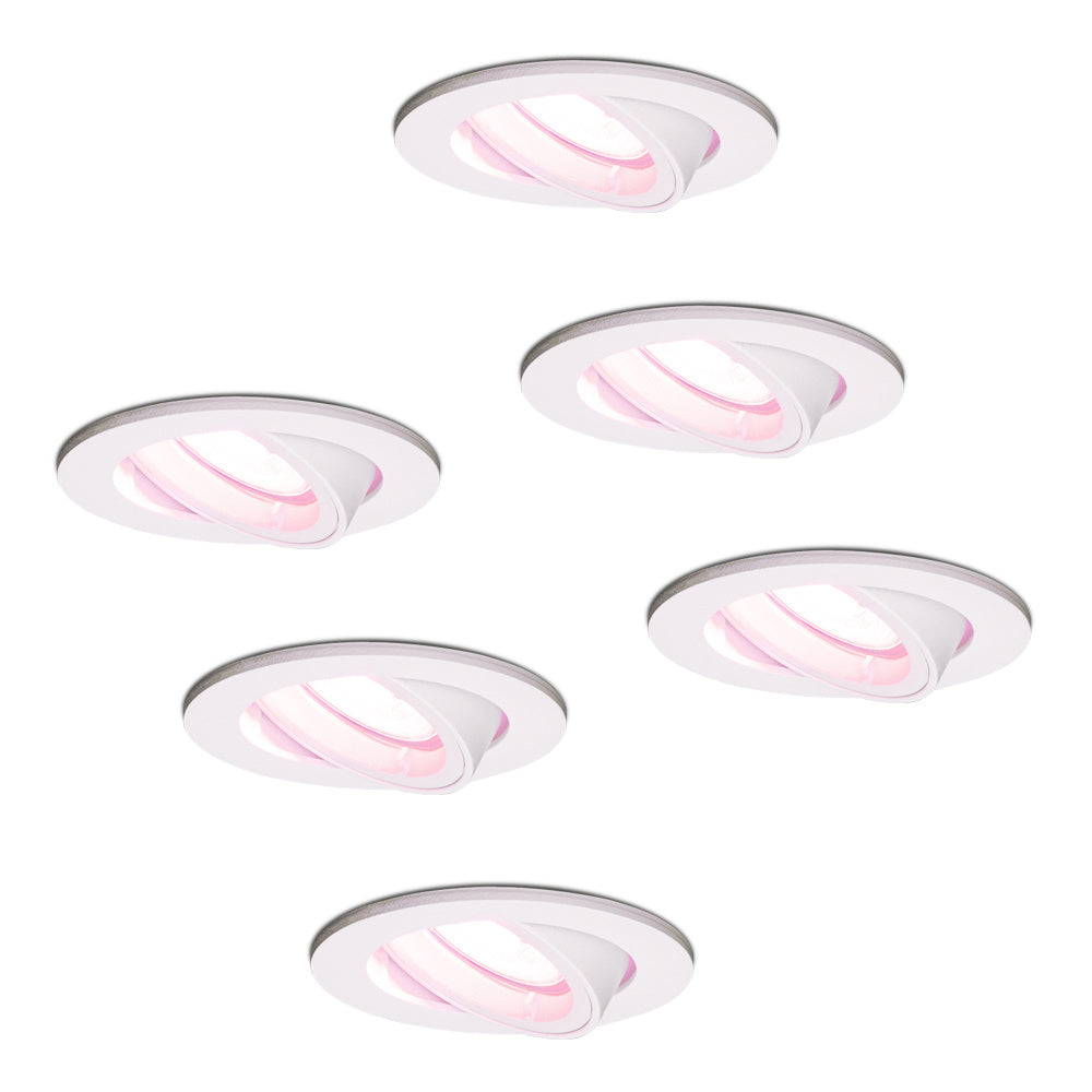 HOFTRONIC 6x Dublin Smart Inbouwspots RGBWW IP20 Wit