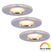 HOFTRONIC 3x Venezia - LED Inbouwspots Badkamer IP65 Zilver
