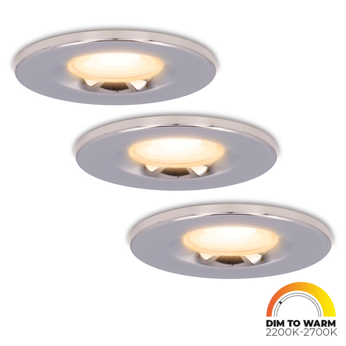 HOFTRONIC 3x Venezia - LED Inbouwspots Badkamer IP65 Zilver