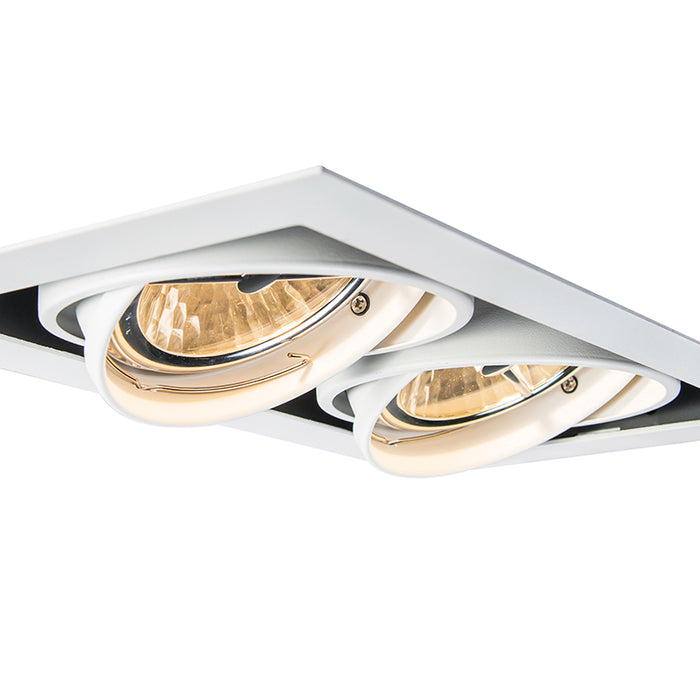 QAZQA Inbouwspot wit AR111 verstelbaar 2-lichts - Oneon