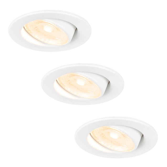 HOFTRONIC 3x Malta - LED Inbouwspots Badkamer IP44 Wit