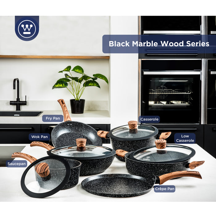 Westinghouse Kookpan  28 cm Black Marble Wood