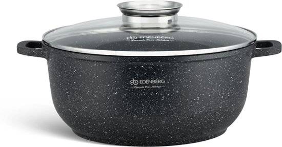 Edenberg Stonetec Line - Kookpan|Braadpan met Deksel - Ø 20 cm -