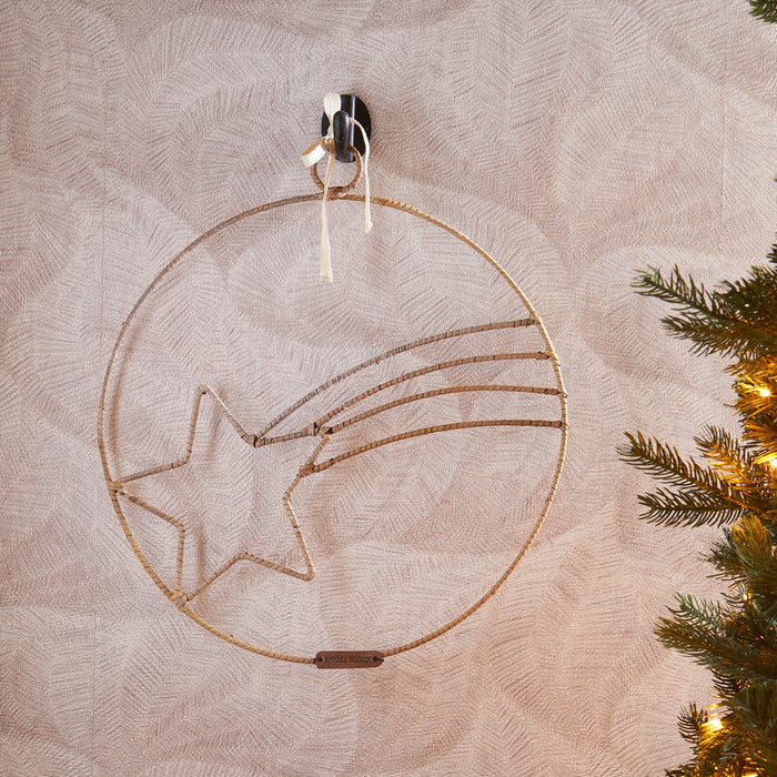 Rivièra Maison - Handgemaakte Rattan Ster in N01 - Natural, R33 - Rattan Lasio, 40x1x45 cm